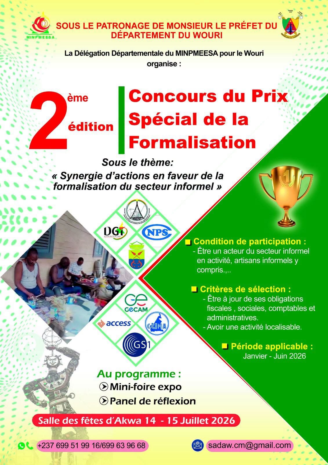 Concours du Prix Spécial de la Formalisation — Douala 2026 (© MINPMEESA)