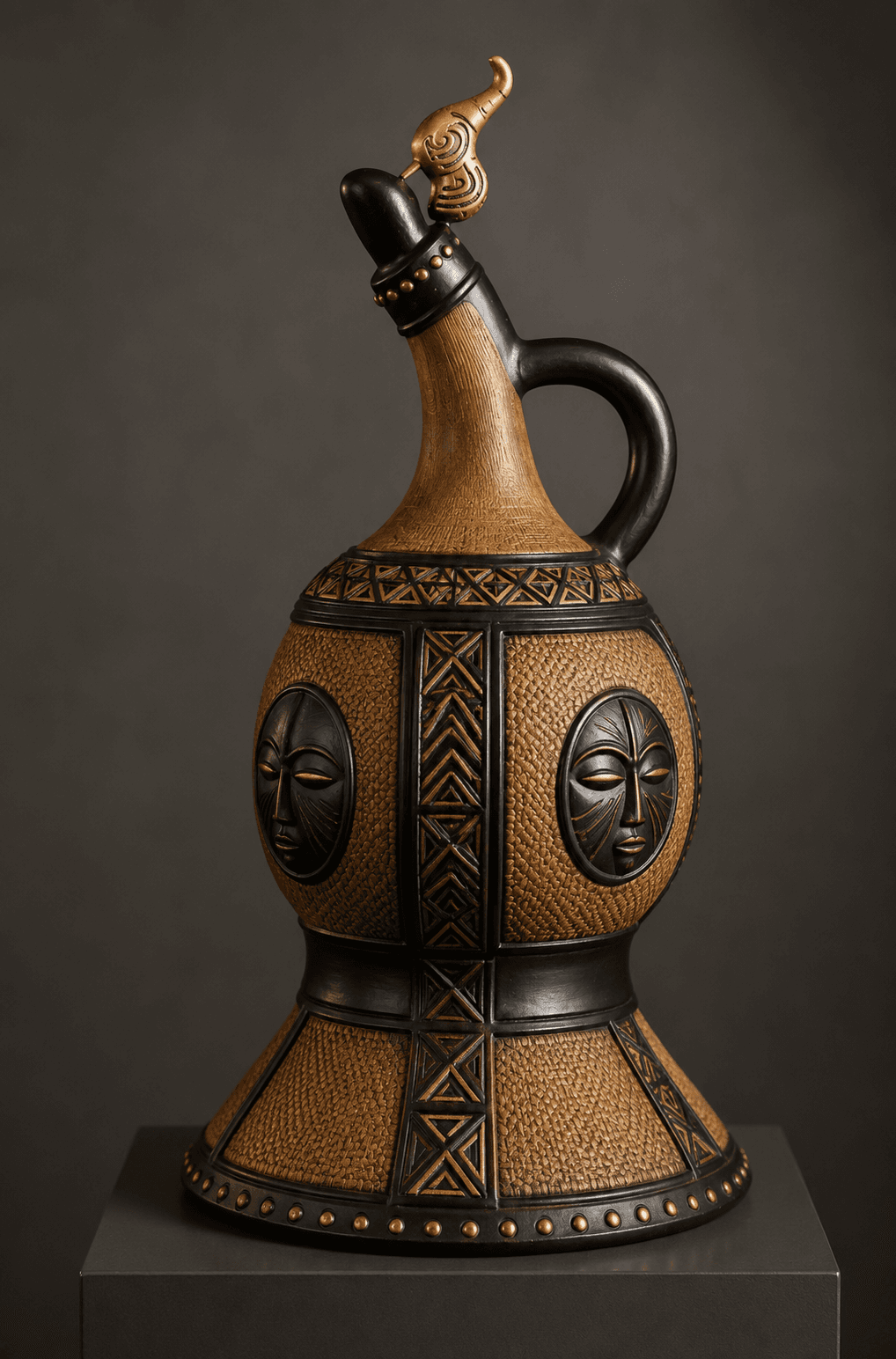 Calebasse Tikar rare pièce unique